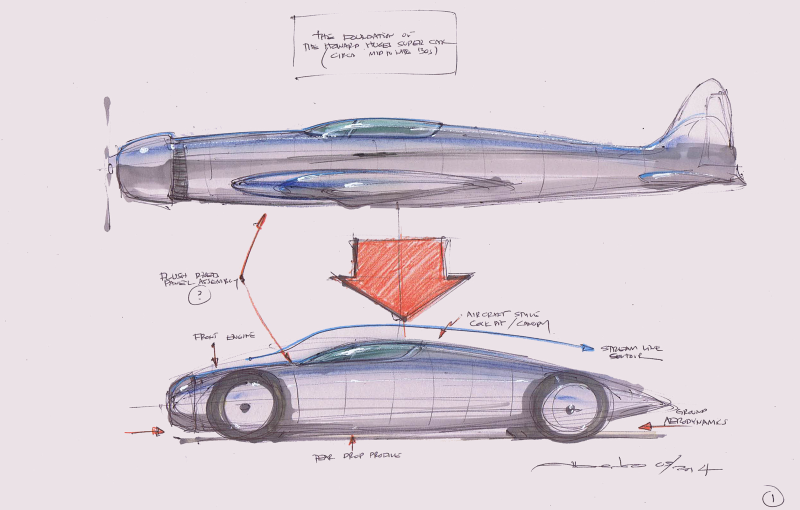 Illustration for article titled Icon Wants To Use A Tesla To Create This Gorgeous, One-Off Streamliner